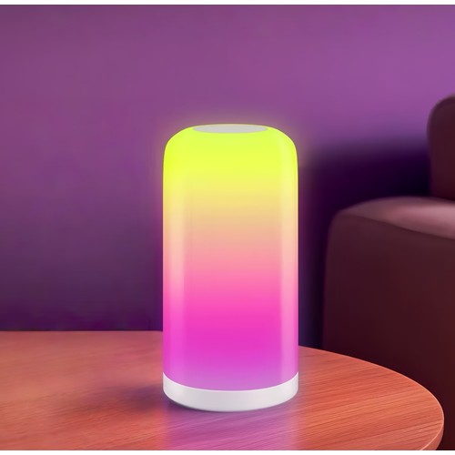 RGBIC+CCT LED bords/nattlampa - Vit, touch-styrning, IP20 inomhus