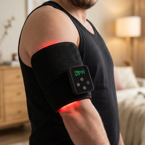 Ljusterapibälte för nacke, ländrygg mm. - Infraröd, 10W, med batteri