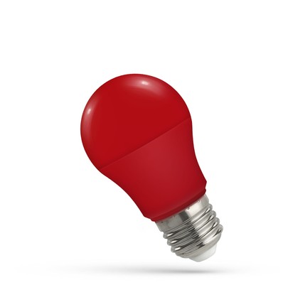 Spectrum 4,9W Röd LED-lampa - Frostad, E27, A50, 230V