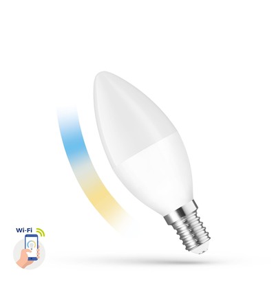 E14 5W Smart Home LED-lampa - C38, Tuya/Smart Life, fungerar med Google Home, Alexa och smartphones