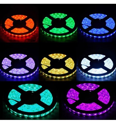 5m 14W/m RGB LED-strip - 12V DC, IP68, 60 LED per meter, Vattentät