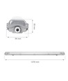 Limea T8 LED-armatur - Till 2x 120cm LED rör, IP65 vattentät, länkbar, utan rör