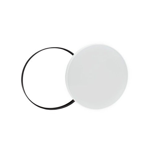 Spectrum 32W LED taklampa - Ø38cm, Höjd: 5,2cm, vit kant, inklusive svart ring.