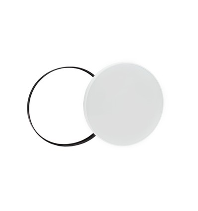 32W LED taklampa - Ø38cm, höjd: 5,2cm, vit kant, inkl. svart ring