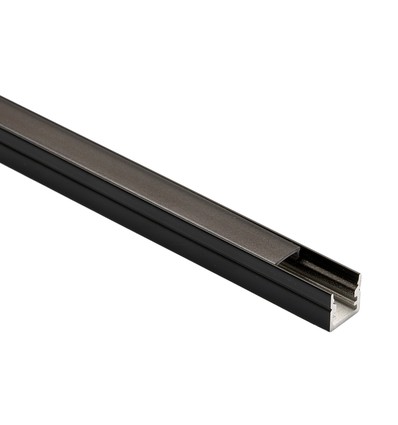 Aluminiumprofil för akustikpanel, 1,2 meter lång, levereras med svart matt cover, 10x10mm
