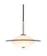 Halo Design - Orbit Pendant Ø24cm opal glass, Antique brass metal G9