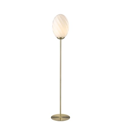 Halo Design - TWIST Oval Golvlampa Opal 1 X G9 Antik Mässing