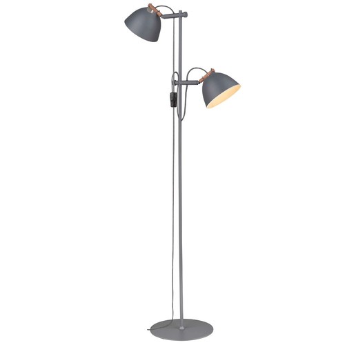 Halo Design - ÅRHUS golvlampa 2L Ø18 G9, Grå/Trä