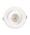 7W Ø10cm Lågprofil downlight dimbar RA95 - Hål: Ø8,3 cm, Mått: Ø10 cm, CCT