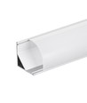Aluminiumprofil 45 grader Hörnprofil till LED-strips, 2 meter lång - 30 mm bred