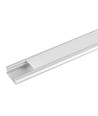 Aluminiumprofil Flat till LED-strip, 2 meter lång - 8 mm hög