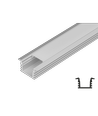 Aluminiumprofil försänkt för LED-strips, 2 meter lång