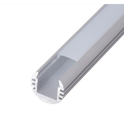 Aluminiumprofil Rund till LED-strips, 2 meter lång