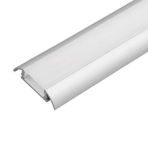 Aluminiumprofil till montering av LED-strips, 2 meter lång - 6 mm hög