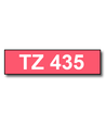 Lagertömning: Brother TZe435 hvid tekst på rød tape 12mm x 8m kompatibel TZ435