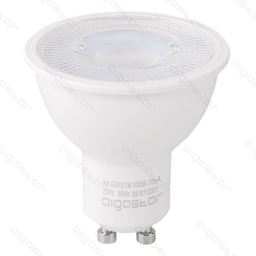 Lagertömning: Aigostar GU10 - 7W LED Spot, 38 grader, dimbar, 556 lumen