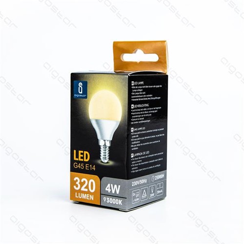 Lagertömning: Aigostar E14 - 4W LED lampa, G45, 320 Lumen, varmvit