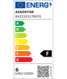 Lagertömning: Aigostar E14 - 6W LED glödlampa, C37 A5, 480 Lumen, varm vit