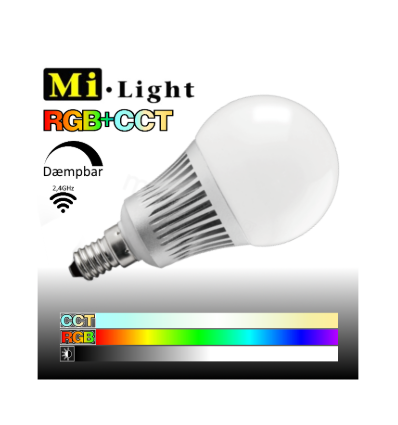 Lagertömning: Mi-Light E14 RGB+CCT 5W 450LM 2,4GHz