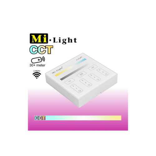 Lagertömning: Mi-Light CCT väggpanel, 230V - 4 zoner