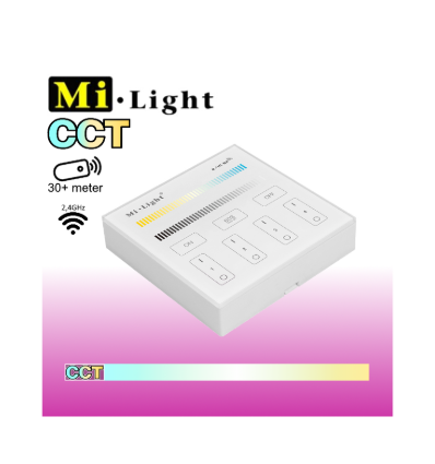 Lagertömning: Mi-Light CCT väggpanel, 230V - 4 zoner