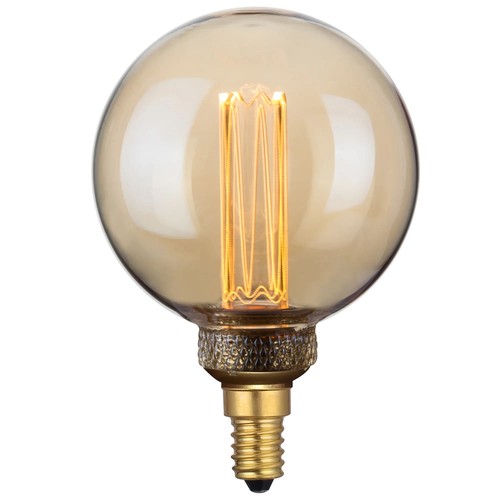 E14 LED Mini Globe Gylden Dimbar, Colors