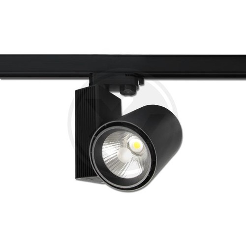 Lagertömning: 30W LED spotlight för 3-fasskenor, 24 grader, svart