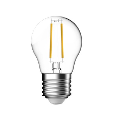Outlet: Nordlux Pære E27 FILAMENT G45 1,2W 140LM 2700K, Klar