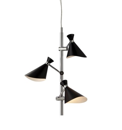 Taklampa CORNER, G9, Nielsen Light - Krom/svart