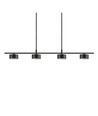 Nordlux Clyde 4 skinnependel, 20W, 2700K, 350lm, sort