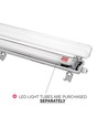 Limea T8 LED armatur - Till 1x 120cm LED rör, IP65 vattentät, länkbar