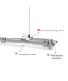 Limea T8 LED-armatur - Till 2x 120cm LED rör, IP65 vattentät, länkbar, utan rör
