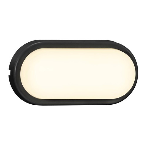 Nordlux Cuba Bright oval væglampe, sort