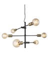 Nordlux Josefine 6-Pendel E27, Mat sort