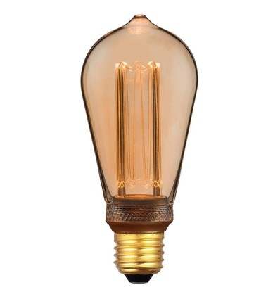 Outlet: Nordlux Pære-DEKO E27 ST64 RETRO EDISON 3,5W dæmpbar, Guld