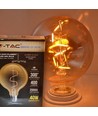V-Tac 4W LED globlampa - Filament, Ø9,5 cm, extra varmvitt, 2200K, E27