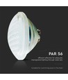 18W LED pool-lampa - 12V, PAR56, IP68, Glas