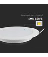 V-Tac 12W LED downlight - Hål: Ø15,5 cm, Mål: Ø18 cm, 230V
