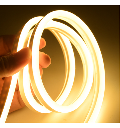 5m 8W/m 8x16 Neon Flex LED - 12V DC, IP67, Varmvit