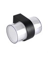 Svart upp/ned LED vägglampa i plast - 9W, rund, IP65 utomhus, 230V, inkl. ljuskälla