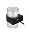 Svart upp/ned LED vägglampa i plast - 9W, rund, IP65 utomhus, 230V, inkl. ljuskälla