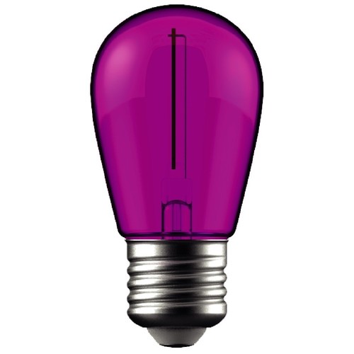 E27 1W LED klotlampa - Lila, filament