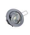 Downlight kit utan ljuskälla - Hål: Ø7,4 cm, Mål: Ø8,2 cm, krom, välj MR16 eller GU10 sockel