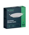 V-Tac 18W LED downlight - Hål: Ø20,5 cm, Mål: Ø22,8 cm, 230V