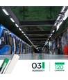 V-Tac 50W slim LED armatur - 150 cm, 3 års producentgaranti, 230V