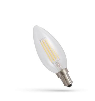 Spectrum  4W LED ljus - C35, filament, extra varmvitt, 1800K, E14