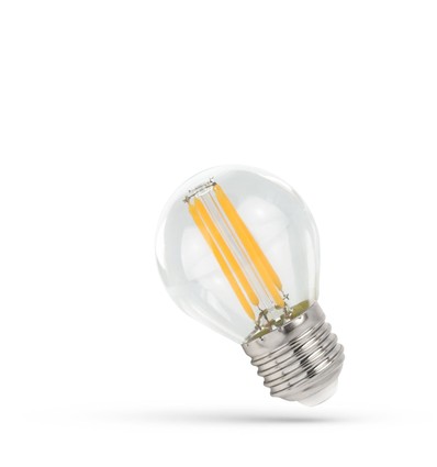 Spectrum 1W LED liten globlampa - G45, filament, extra varmvitt, 1800K, E27