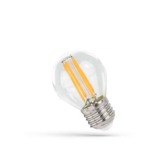 E27 4W LED klotlampa - G45, filament, extra varmvit, 1800K