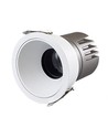 11W downlight - RA92, Hål: Ø7,5 cm, Mål: Ø8,4 cm, vit kant, dimbar, 230V