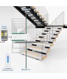 Trapp LED COB stripset 11W per steg - 24V DC, IP20, Upp till 16 steg, med sensor